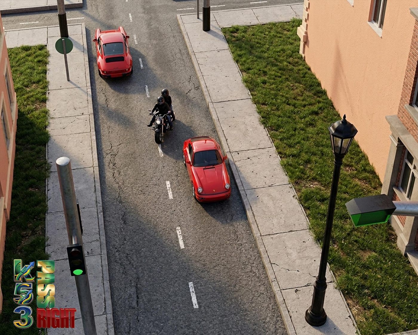 Motorcycle rider on the road